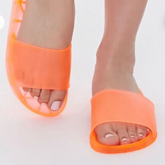 Orange Slip on Sandals - Picture 3 of 5